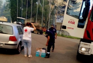 ДОБРОВОЛЦИ НА БЧК – СУНГУРЛАРЕ ОКАЗВАТ ПОДКРЕПА ПРИ ГОЛЕМИЯ ПОЖАР КРАЙ С. СЛАВЯНЦИ